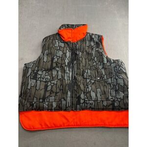 Rebark Camo Vest Orange Reversible Hunting Fishing Outdoor Men XXL